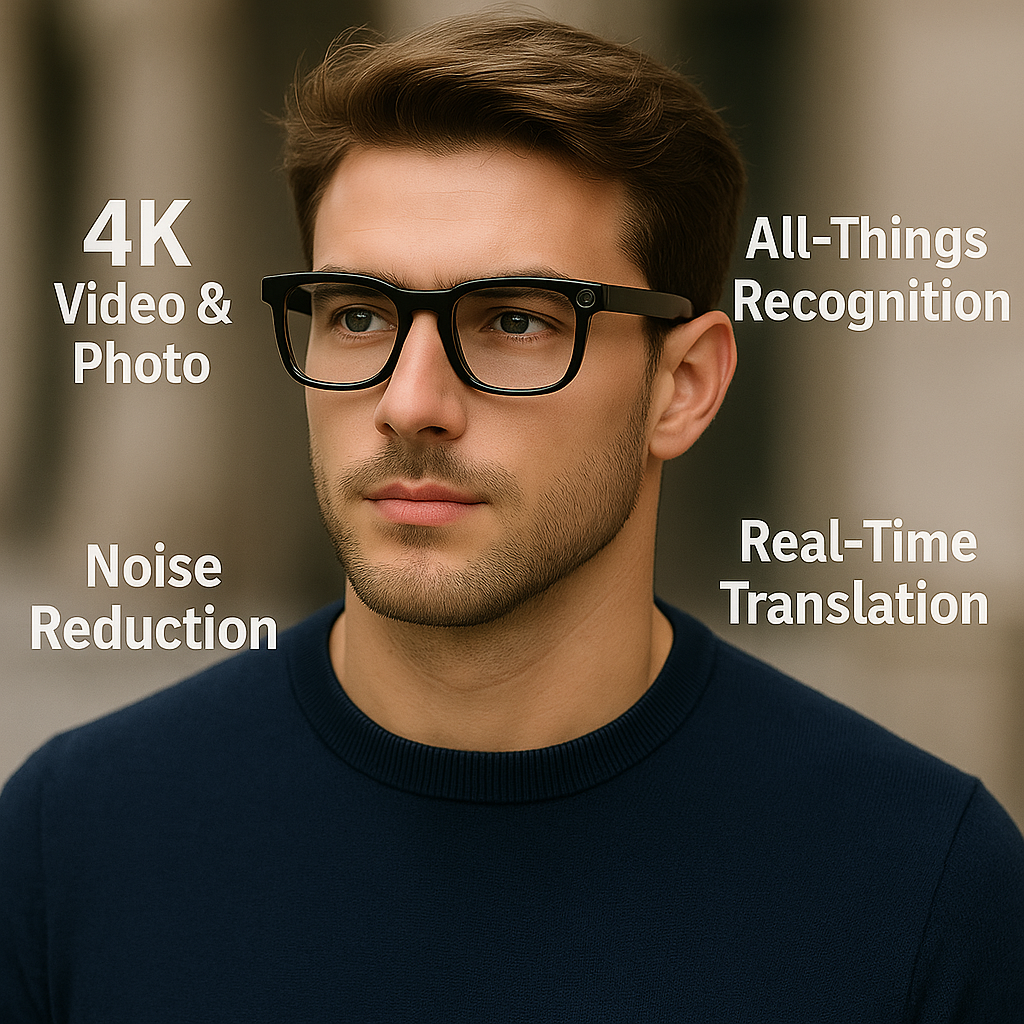 4k Camera AI Smart Glasses