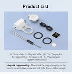 MagShot™ Pro – Magnetic Phone Camera Grip with Dual-Sided Fill Light & Bluetooth Shutter